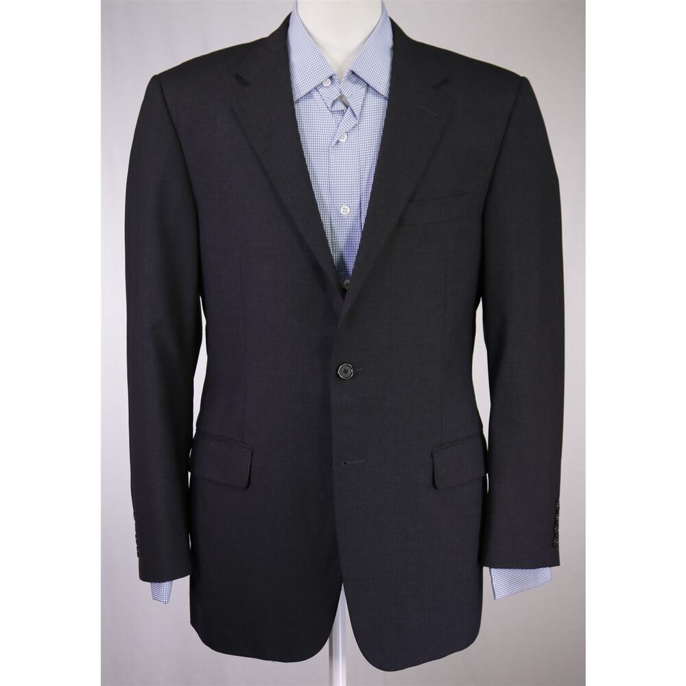 Hickey Freeman Gray Blazer Solid Wool 2-Btn Linds… - image 2
